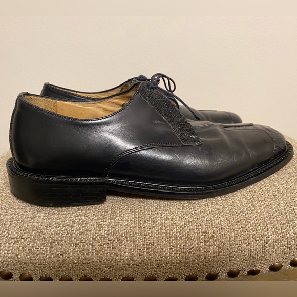 Belvedere Florence Men\'s Oxfords Dress Shoe in Black Leather main image 8